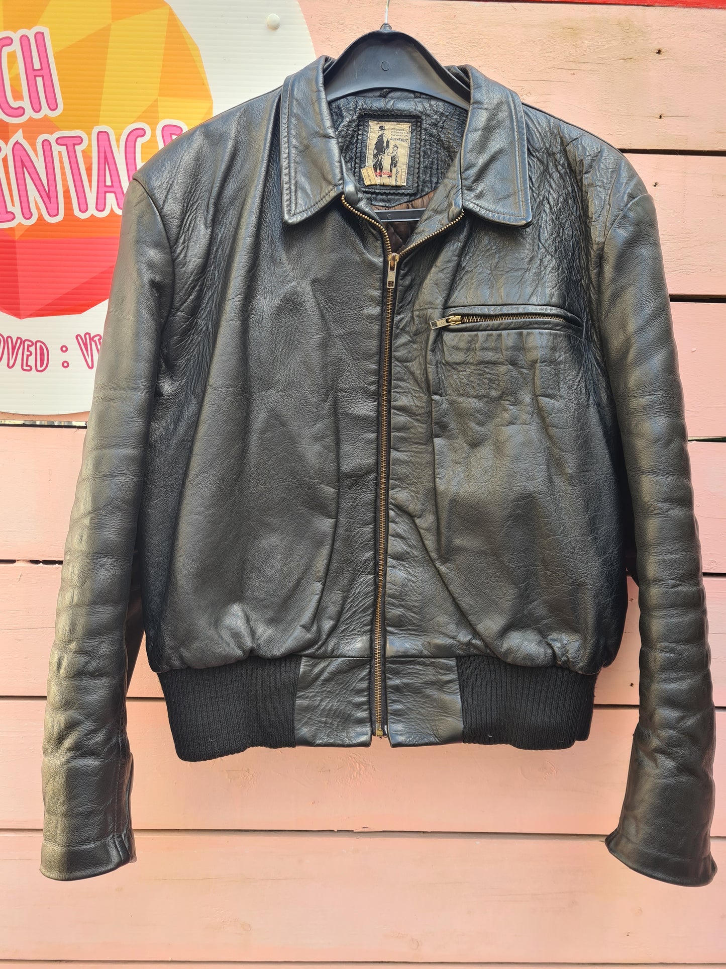 Vintage leather Jacket up to size 14