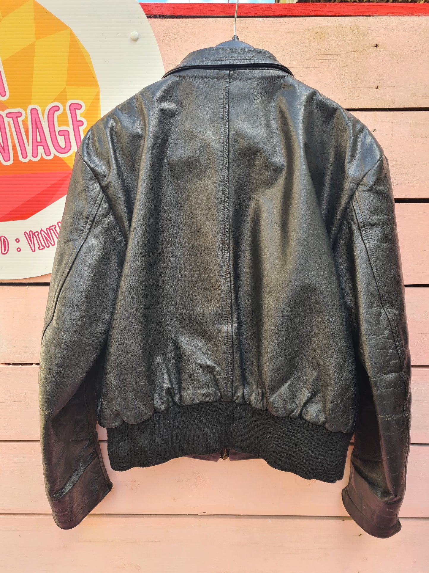 Vintage leather Jacket up to size 14