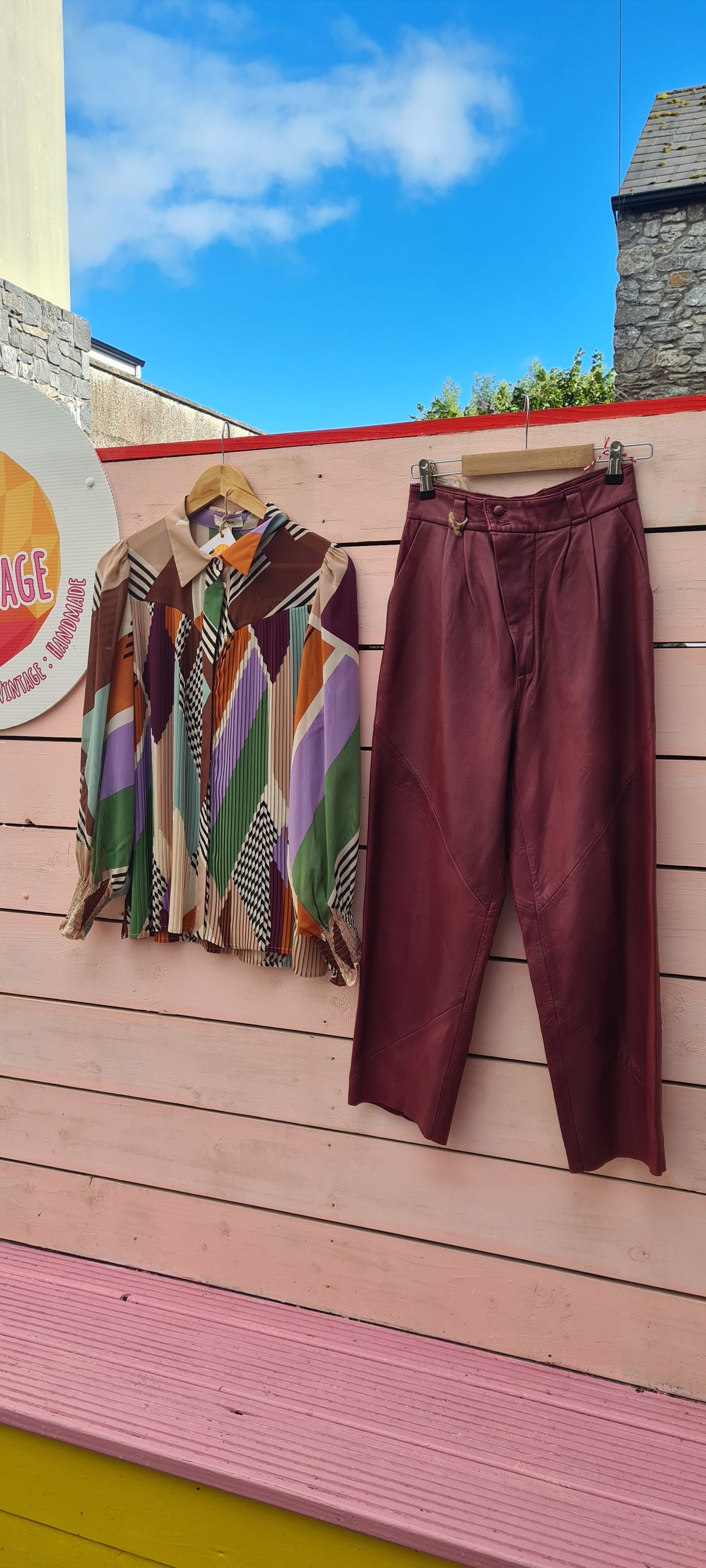 Vintage leather pants size 8/10